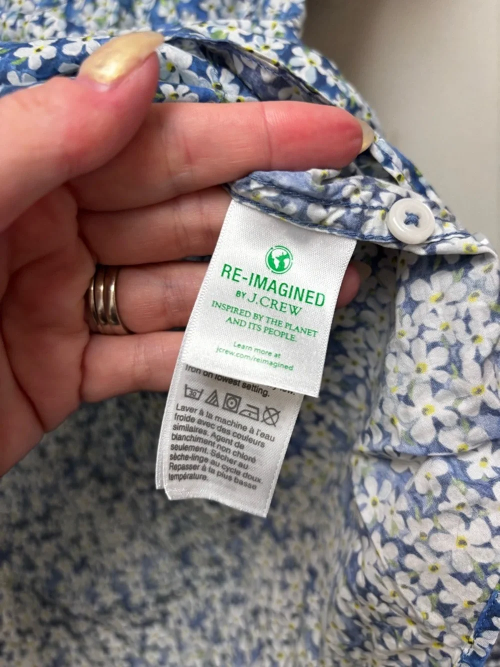 J. Crew Short Sleeve Cotton Poplin Shirt Liberty Floral Print